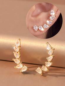 1 Pair Luxury Gentle Style Women's Elegant Earrings Suitable For Commute, Date, Evening Party, Birthday Wear - Ear-mounted - View 7