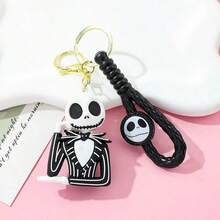 DOBBLE 1pc  Keychains, Jack & Sally Skull Pendants, Halloween Movie Accessories, Backpack Charms, Key Holder Gifts - Multicolor - View 7