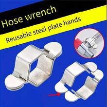1/4" Hose Wrench Set (4pcs) | Faucet Valve Tools | Detachable Hex Hose Wrench | Reusable Handheld Sprayer For Bathroom | Water Control Accessories - 4 Items (2 Pairs) - View 7