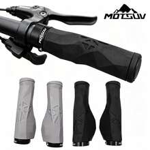 MOTSUV 1 Pair Mountain Bike Handlebar Grips With Lock-On Design, Non-Slip Comfortable Rubber Bicycle Replacement Grips, Black And Gray Optional - Multicolor - View 7