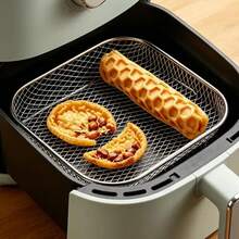 Air Fryer Rack Stainless Steel Stackable Grill Food Dehydrator Basket Air Fryer Accessory Cook Several Food  Mesh Basket - Square - View 7