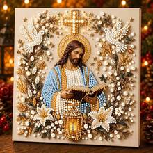 DIY Christmas Pearl Diamond Painting Art Kit With Frame, DIY Pearl Art Set, 5D Special Shape Diamond Painting For Adults, Wall Decor, Handmade Home Decoration Gift - Sets - View 14