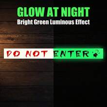 1pc New 2026 Halloween Glow-In-The-Dark Warning Tape Fluorescent Strip Decoration Caution Line Wall Sticker For Home Party - Multicolor - View 4