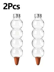 New Large Capacity Automatic Plant Watering Device, Transparent Self-Absorbing Water Ball With Clay Tip, Slow Release Drip Irrigation Plug For Potted Plants, Home Gardening Hands-Free Watering Tool - Multicolor - View 11