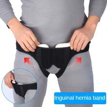 1pc Hernia Belt For Men And Women, Hernia Support Truss For Single/Double Inguinal, Adjustable Waist Strap With 2 Removable Compression Pads - Black - View 8
