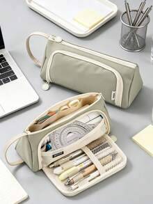 Handheld Pencil Case, Large Capacity Pencil Bag, Stationery Bag, Pencil Box, Multi-Functional Pencil Case, Makeup Storage Bag, Desk Organizer, School Supplies, Office Supplies, Multi-Functional Storage Bag - Multicolor - View 7