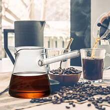 Angoily Cafetera turca de cristal, calentador de leche, mini cacerola, olla de sopa, calentador de mantequilla, olla de fusión de chocolate, utensilios de cocina pequeños para calentar porciones líquidas más pequeñas, 450 ml - Ver 8