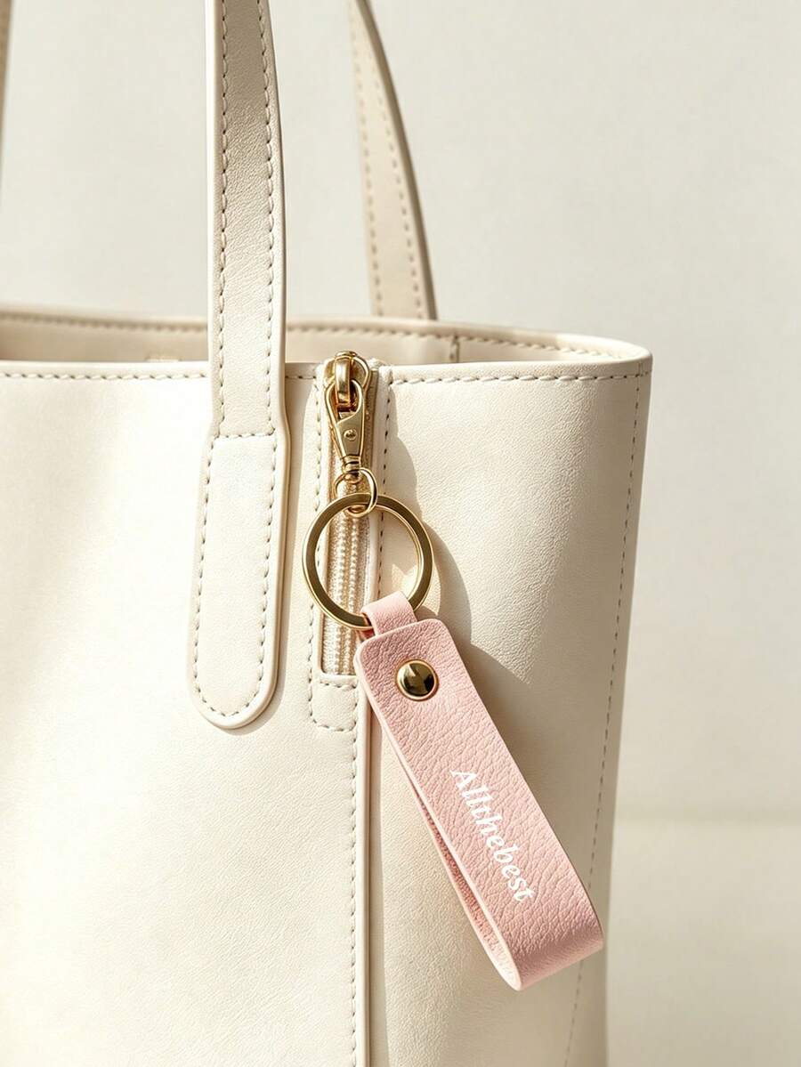 PU Leather Keychain Business Gift Leather Keychain For Men And Women Car Keychain Waist Wallet Keychain Bag Charm Creative Personalized Keychain Gift For Friends Family And Loved Ones - Multicolor - View 1