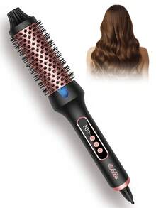 UKLISS HAIR It 捲髮熱梳 32mm 捲髮梳，可打造蓬鬆髮根捲度與鬆散捲髮，離子直髮梳，全新升級複合刷毛，負離子功能，9 段溫度調節，護髮不傷髮，適合髮廊、居家與旅行，快速加熱熱梳，畢業生日節日夏季秋季 Y2K 時尚女性化妝美容派對海灘旅行露營戶外 - 黑色 - 查看 13