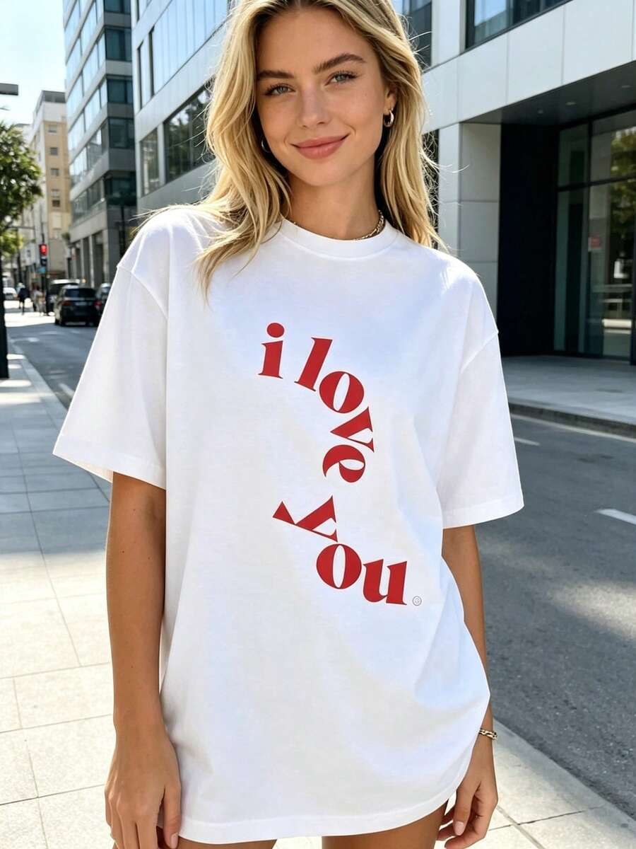 Women's Short Sleeve T Shirt,100%Pure Cotton,Skin-Friendly And Breathable,Suitable For All Occasions,European And American Style,Versatile And Comfort - 白色 - 查看 1