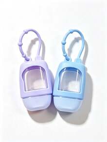 1/2pcs Alcohol-Free Hand Sanitizer Bottle With Protective Case And Keychain, Flip Top, Refillable, Suitable For Travel Carrying Liquids, Toner, Lotion, Etc. - Multicolor - View 20
