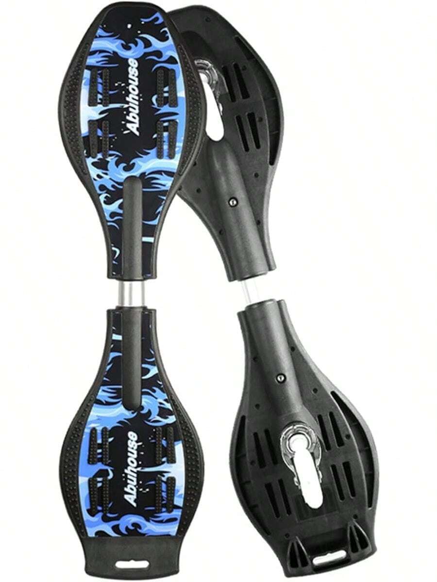 Caster Board, Deluxe Junior Skateboard With Illuminating Wheels For More Excitement,Fun And Visibility, Upgrade Color - Blue a - View 1