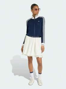 Adidas Originals Women's SPORTS SKIRT Knitted Mini Skirt KX6886 - Blue and White - View 5