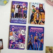 Hasbro 1本 K-Pop 風格精緻筆記本－高品質日記本／韓系學生計畫本，彩色內頁配厚實線格紙，耐用硬殼設計，適合學習、辦公或手帳記錄，隨機發貨不同顏色與款式，趣味設計，螺旋裝訂 - A - 查看 6