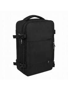Travel Backpack 40 * 20 * 25 Cm Cabin Bag With USB Port, Carry On Laptop Backpack 15.6 Inch, 180 Degree Opening, Water Repellent Fabric, 12 Pockets - Black - View 7