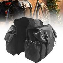Motorcycle Saddle Bag Waterproof Side Canvas 26L Travel Storage Bike Panniers - Black - View 1