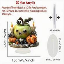 2D Acryl Tischdekoration, geeignet für Zuhause, Büro, Party - Kürbis-Laternen-Design - Halloween, Thanksgiving, perfektes Geschenk - keine Stromversorgung erforderlich, ganzjährige Feiertagsdekoration, Feiertags-Tischdekoration - Übersicht 2