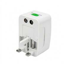 Adaptador Luatek- Adaptador Universal / Branco - Entrada tipo UE (220-240V) - Visão 2