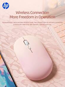 HP S1000 Plus Cute Quiet Wireless Mouse, 2.4GHz Portable USB Mouse, Plug And Play, Suitable For Computer Laptop, Perfect Holiday Gift. - View 2