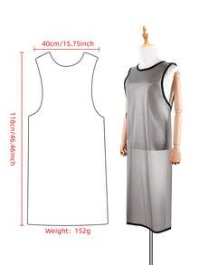 Transparent Waterproof Hair Salon Apron, PEVA Sleeveless Hairdressing Cape, Suitable For Haircutting, Dyeing, Styling, With Black Trim, Neck Protection Design, Suitable For Hairstylists And Home DIY, Unisex - Multicolor - View 5