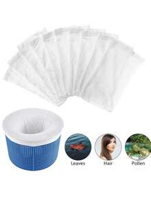 40/20/10/2 Pack Elastic Pool Skimmer Filter Socks, Heavy Duty Fine Nylon Mesh Swimming Pool Filter Bags, Reusable Debris Collection Bags, Suitable For Inground, Above Ground Pools, Hot Tubs And Pool Vacuums, Practical Pool Cleaning Maintenance Accessories - Multicolor - View 6