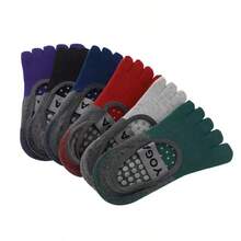 2/4/6 Pasang Kaos Kaki Anti Selip Jari Kaki Penuh Wanita, Desain Anti Selip, Cocok Untuk Pilates, Balet Dan Yoga, Desain Lima Jari Kaki - MultiWarna - View 2