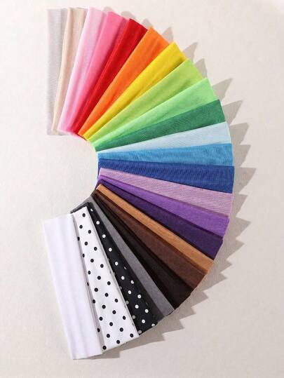 5/10pcs Women Girls Multi-Color Elastic Headbands, Soft Stretchy Hair Ties Set, Wide Band Headband, Suitable For Yoga Running Sports Hair Accessories