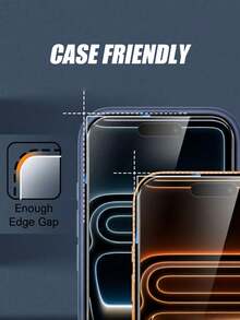3pcs Anti-Peeping Tempered Glass Screen Protector, Compatible With IPhone Duo/18 Pro/18 Pro Max/17 Pro Max/17 Pro/17/16/15/14/13/12/11/XS/XR/X Series, Full Screen Coverage High Definition Glass Film, 9H Hardness Anti-Scratch Anti-Fingerprint, Waterproof Shockproof, Bubble-Free, Suitable For Phone Case Phone Screen Protection Accessories - Black - View 3