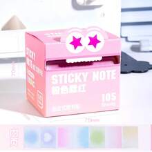 Gradient Color Removable Sticky Notes, Multiple Colors, Transparent Sticky Notes, Notebook, Office Supplies, Desktop Decor And Various Office Supplies. Can Be Used As Desktop Decoration, Creative Gifts, Party Gift Bag Fillers. - Multicolor - View 10