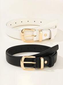 Women's Buckle Belt, Casual Business Style, Vintage Versatile Design - Multicolor C - View 19