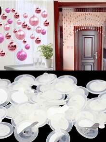 100pcs Transparent Plastic Wall Hooks With Strong Adhesive Backing, Easy Installation No Trace, Suitable For Party Decoration, Home DIY Projects, Kitchen, Bathroom, Bedroom, Closet, Office, Garage, Dorm, Entryway Fashionable Hanging Solution - Multicolor - View 9