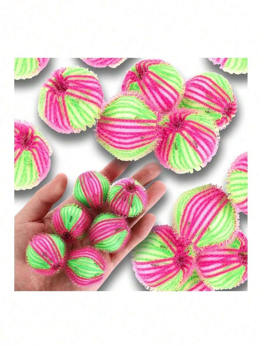 6 Pcs Laundry Hair Remover Balls For Washing Machine, Reusable Fabric Cleaning Balls For Pet Hair Lint And Dust, ABS Laundry Accessories For Clothes Blankets And Towels, Compact Washing Helpers, Ideal For Everyday Laundry And Home Textile Care - A - View 1