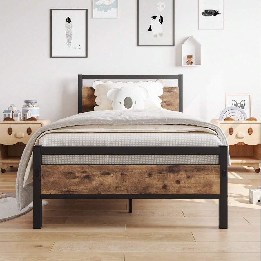 Bed Frames - 棕色 90*200厘米 - 查看 1