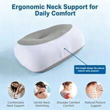 1pc Portable Water Drop Shaped Memory Foam Breathable Soft Support Single Person Sleep Rest Pillow - Multicolor - View 10