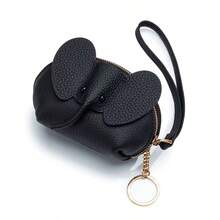 1pc New Creative Cute Elephant Bag Charm Women's Key Pouch Creative Card Holder Leather Elephant Coin Purse Zipper Lipstick Storage Bag Makeup Bag - Multicolor - View 8