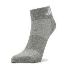 Adidas 3雙男女通用運動襪 SPW ANK SOCK 灰色短踝運動休閒襪 JC9268 - 黑色/中麻/白 - 查看 4