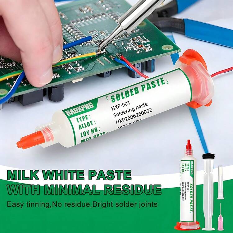 HXP-901 Lead-Free Halogen-Free Solder Paste No Cleaning Needed No Repair Mobile Computer Circuit Board Repair Welding - HXP-901 - View 4