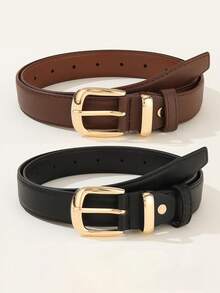 Women's Buckle Belt, Casual Business Style, Vintage Versatile Design - Multicolor C - View 21