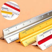 Metal Triangular Scale Ruler, 1:20-1:500 Multiple Scales, 30cm, Professional Architectural Drawing Scale, Suitable For Architects, Drafters, Engineers - 30cm - View 1