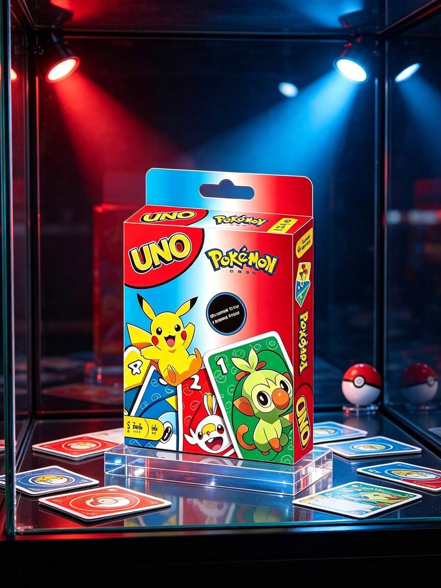 UNO 聯名主題桌面卡牌遊戲 多人派對休閒互動卡牌遊戲 成人派對團隊建設趣味收藏桌遊禮物 - Poké mon聯名款 - 查看 1