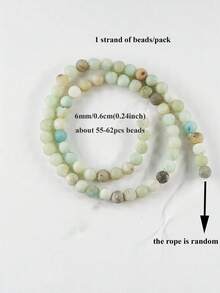 1串 4-10mm 天然天河石圓形散珠，適用於珠寶製作 DIY 手鍊項鍊 - 白色 - 查看 15
