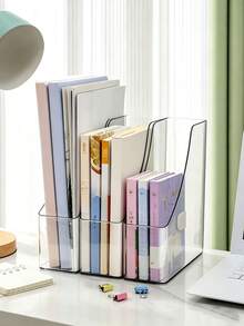 Document Storage Box - For Office Documents And Scrapbook Paper; Creative Foldable Design, Made Of Matte PP Material; Foldable Bookshelf Storage Box - Multicolor - View 5