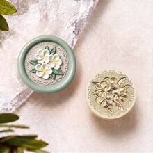 1pc Floral Embossed Wax Seal Stamp Copper Head - Perfect For Love Letters, Invitations, Holiday Cards, Journals, Scrapbooking, DIY Crafts - Embossed Floral Stamp Head/1Pcs - View 10