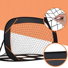2 in 1 Fußballtor mit Zielnetz, Klappbares Fussballtor für Kinder Indoor Outdoor Garten Strand Training - A - Übersicht 5
