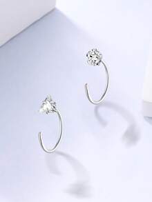 1pc S925 Sterling Silver Minimalist Exquisite Navel Ring, Small And Cute, Suitable For Women, Excellent Gift Choice - Single - View 5
