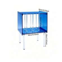 Acrylic Nightstand, Modern Transparent Side Table With Open Storage And Clear Acrylic Legs, Fashionable Bedside Table For Bedroom And Living Room, Record Player Stand, Minimalist Decorative Furniture, Suitable For Small Spaces, Easy To Clean - Multicolor - View 8