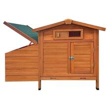 Raised Coop With Wooden Nesting Box, Protects Chickens From Predators And Is Easy To Clean - Gold - View 10