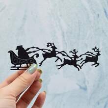 1pc Christmas Metal Cutting Die, Suitable For Scrapbooking And Handmade Crafts, DIY Embossing Template, Handmade Greeting Cards And Gift Card Making Tool - Christmas - View 6