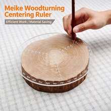 Clear Acrylic Round Center Finder Lathe Work Compass For Wood Turning, Measuring, And Design - 200mm/7.87in - A - View 4