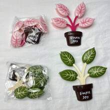 10pcs/5pcs Creative Closed Clips - Potted Plants - Refrigerator Magnetic Food Storage Clips In Rustic Style - Sealing Clips Magnetic Stickers - Refrigerator Decor - Cabinet Decor - A - View 12